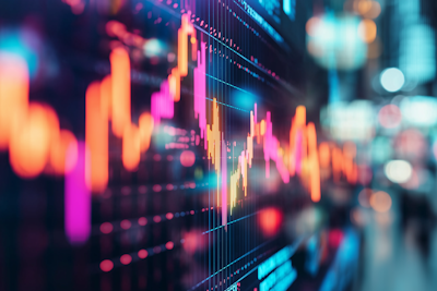 Gráficos de análisis de mercado financiero